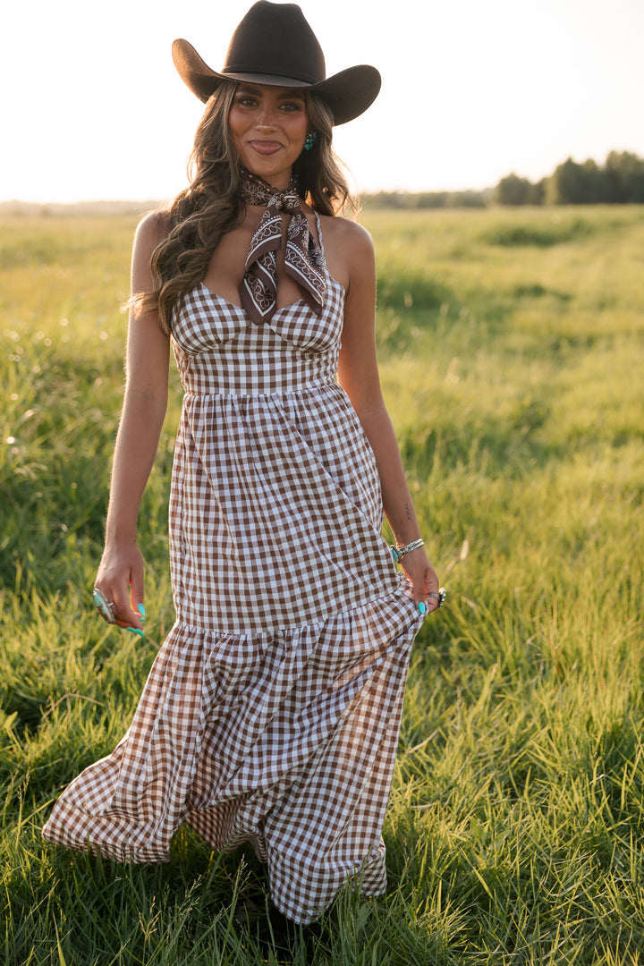 Saddlewood Gingham Maxi Dress