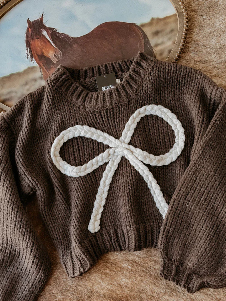 Mocha Ribbon Sweater