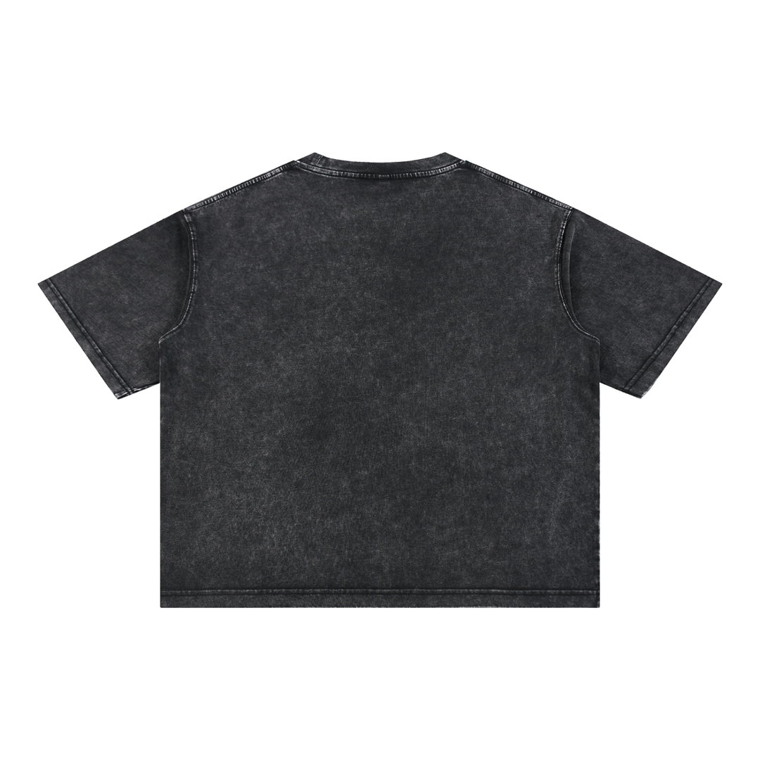 Horses &amp; Bows Vintage Wash Boxy Cotton Graphic Tee