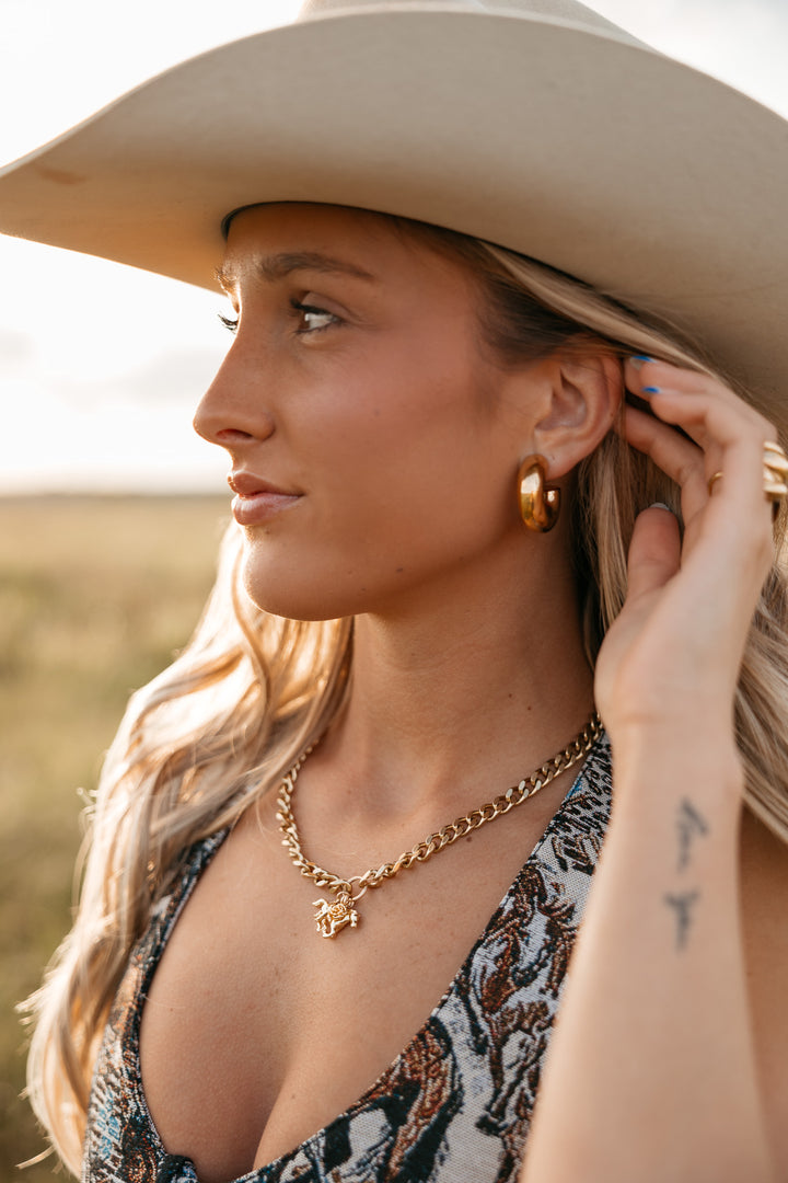 Chuncky Gold Hoops- Stainless Steel