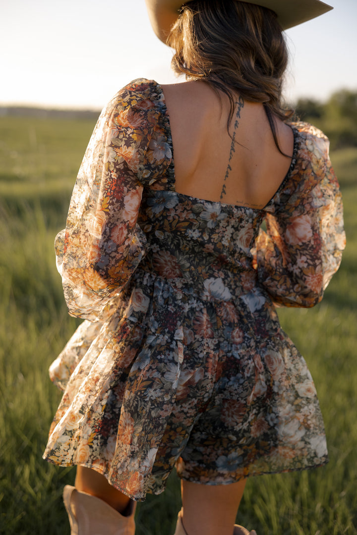 Midnight Rodeo Floral Romper PRE ORDER 9/25