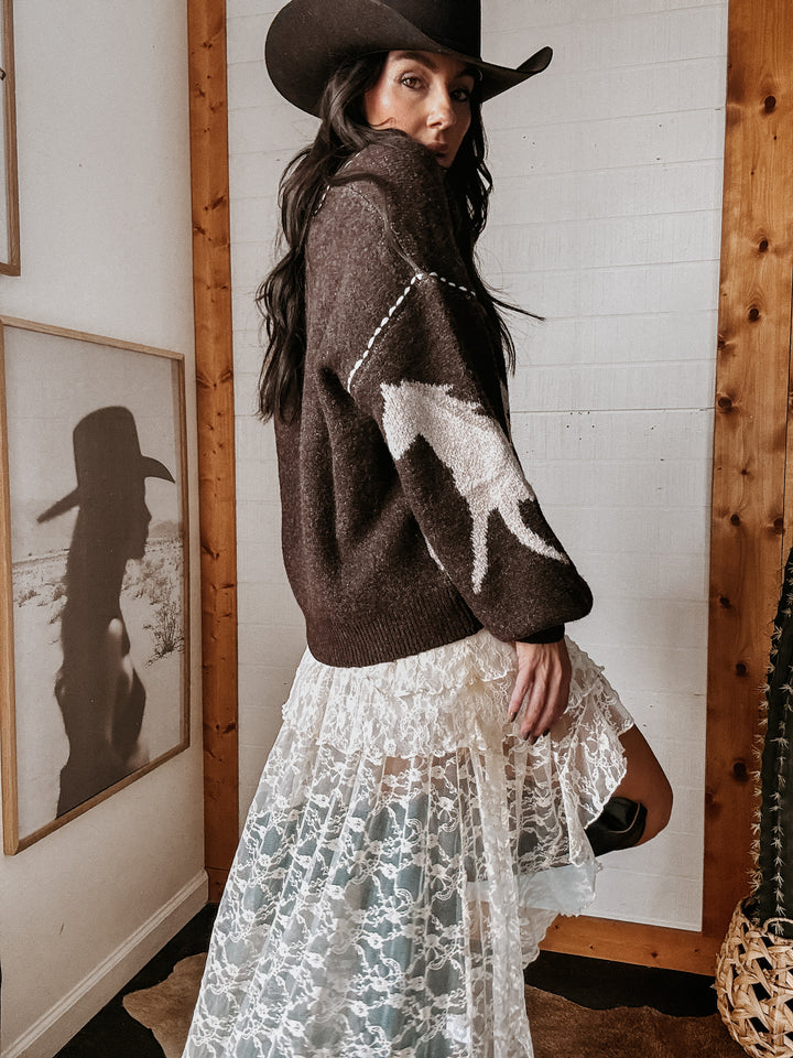 Cozy Horse Knit Cardigan PRE ORDER 9/10