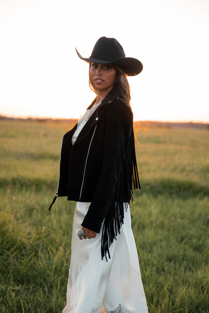Cowgirl Retro Biker - Preto