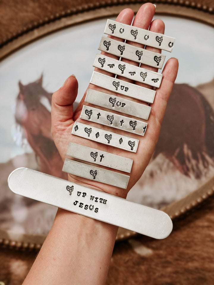 Saddle Up With Jesus Hand Stamped Jewelry Collection