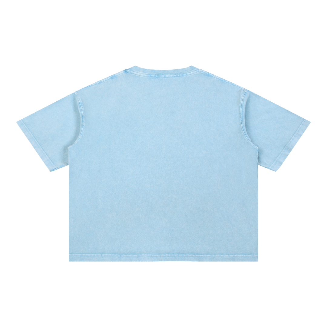 Horses &amp; Bows Vintage Wash Boxy Cotton Graphic Tee
