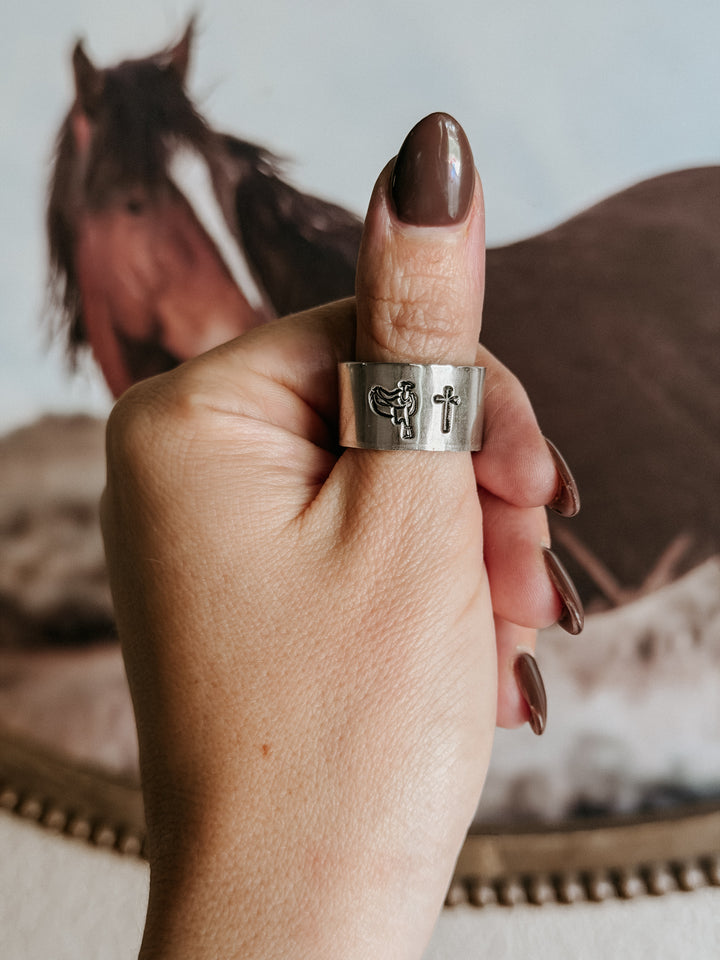 Saddle Up With Jesus Hand Stamped Jewelry Collection