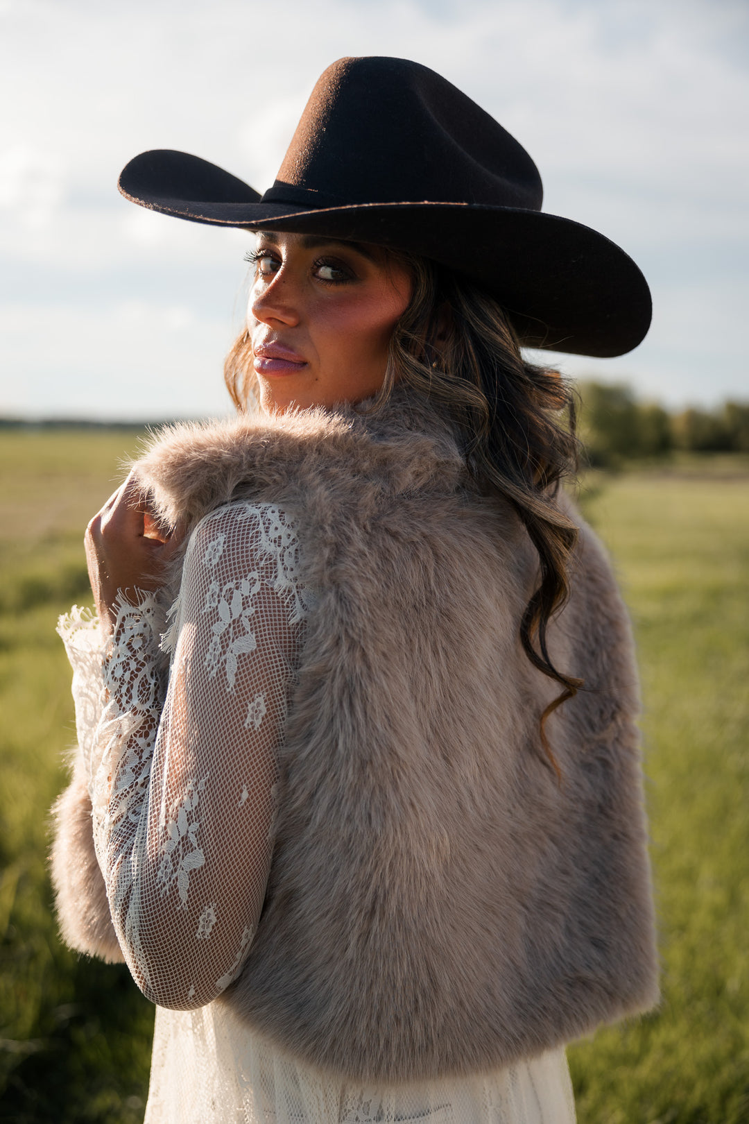 Cropped Fur Vest