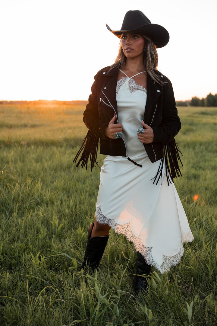 Cowgirl Retro Biker - Preto