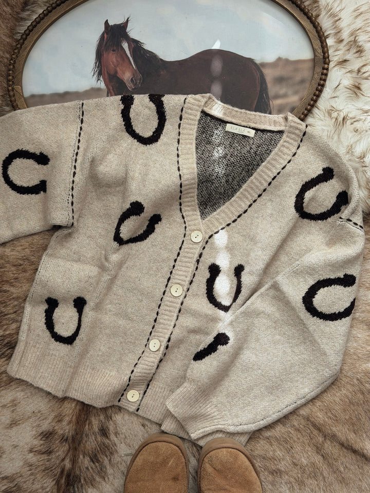 Lucky Horseshoe Knit Cardigan