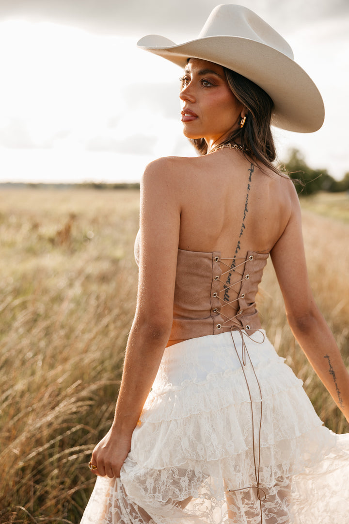 Boot Stitch Corset – Light Brown