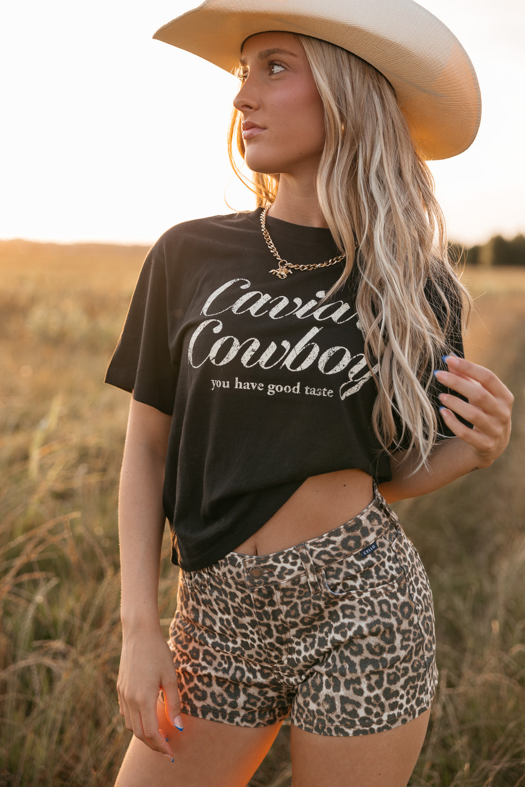Caviar Cowboy Graphic Tee - Black