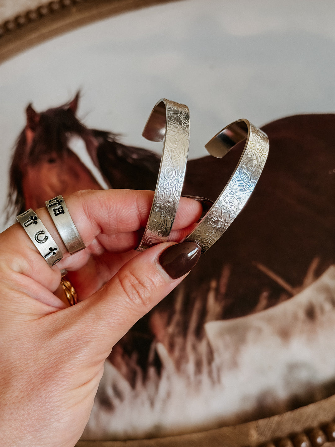 Floral Paisley Western Cuff Bracelet