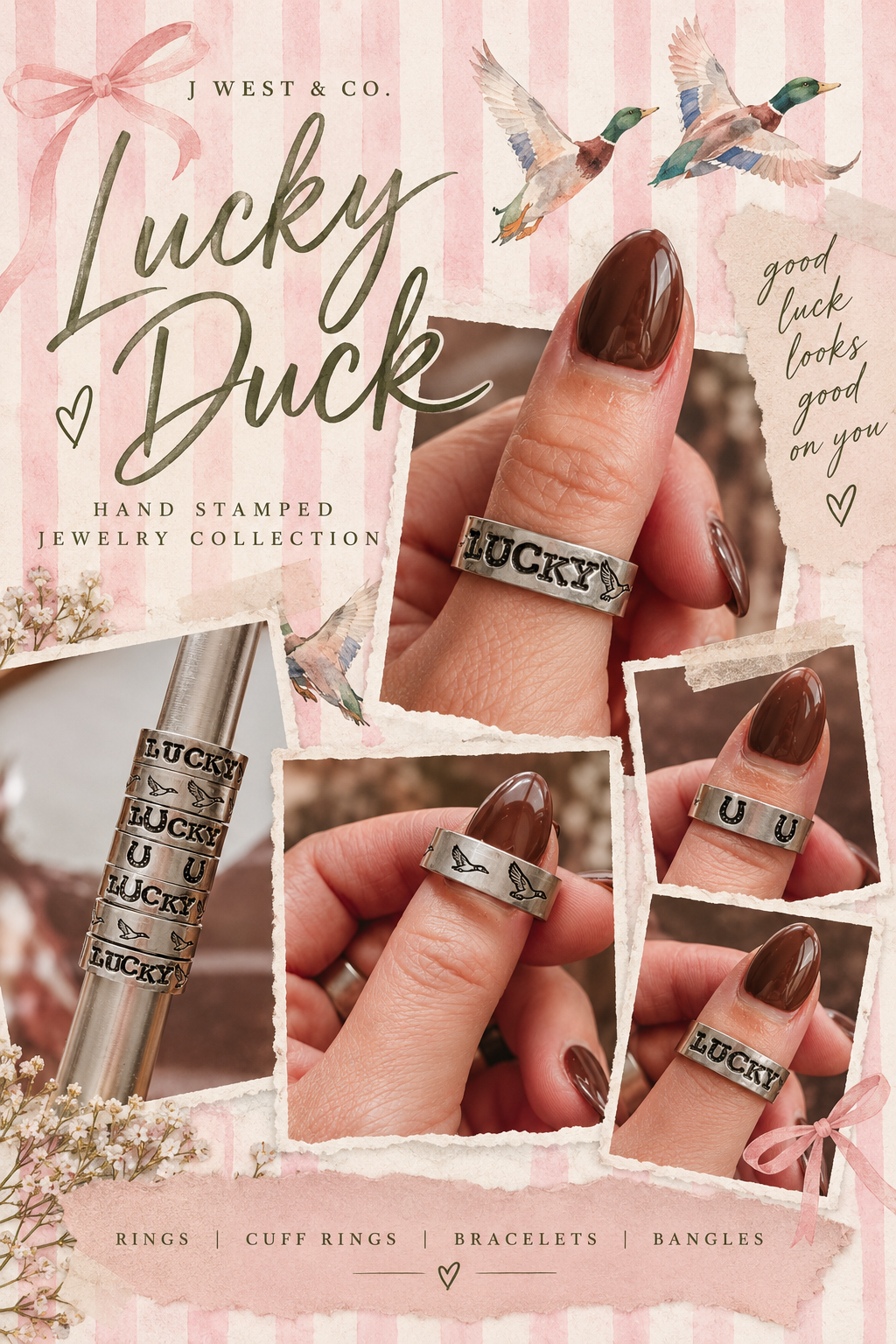 Lucky Duck Hand Stamped Collection