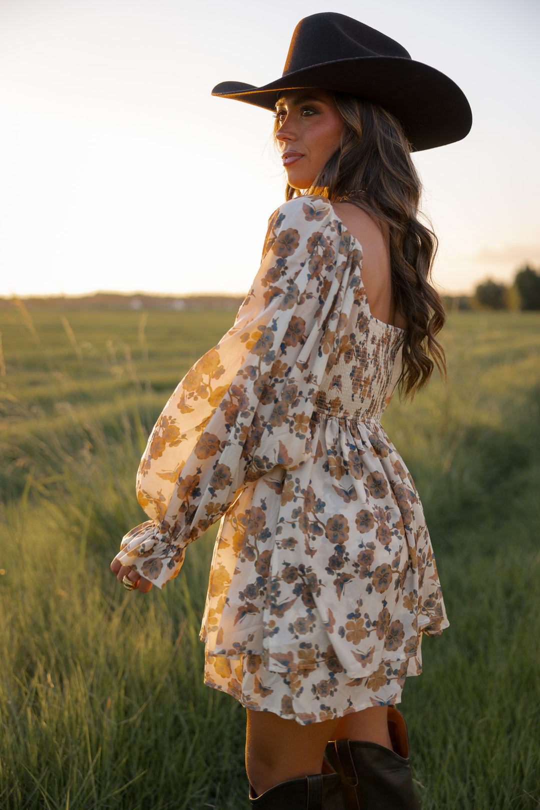 Saddle Bloom Floral Romper PRE ORDER 9/25