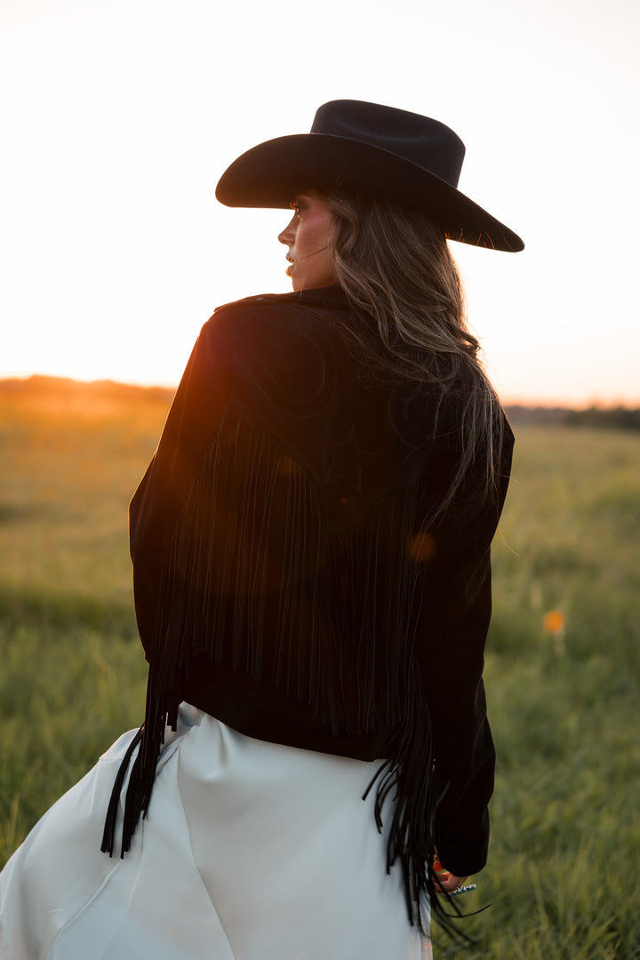 Cowgirl Retro Biker - Preto