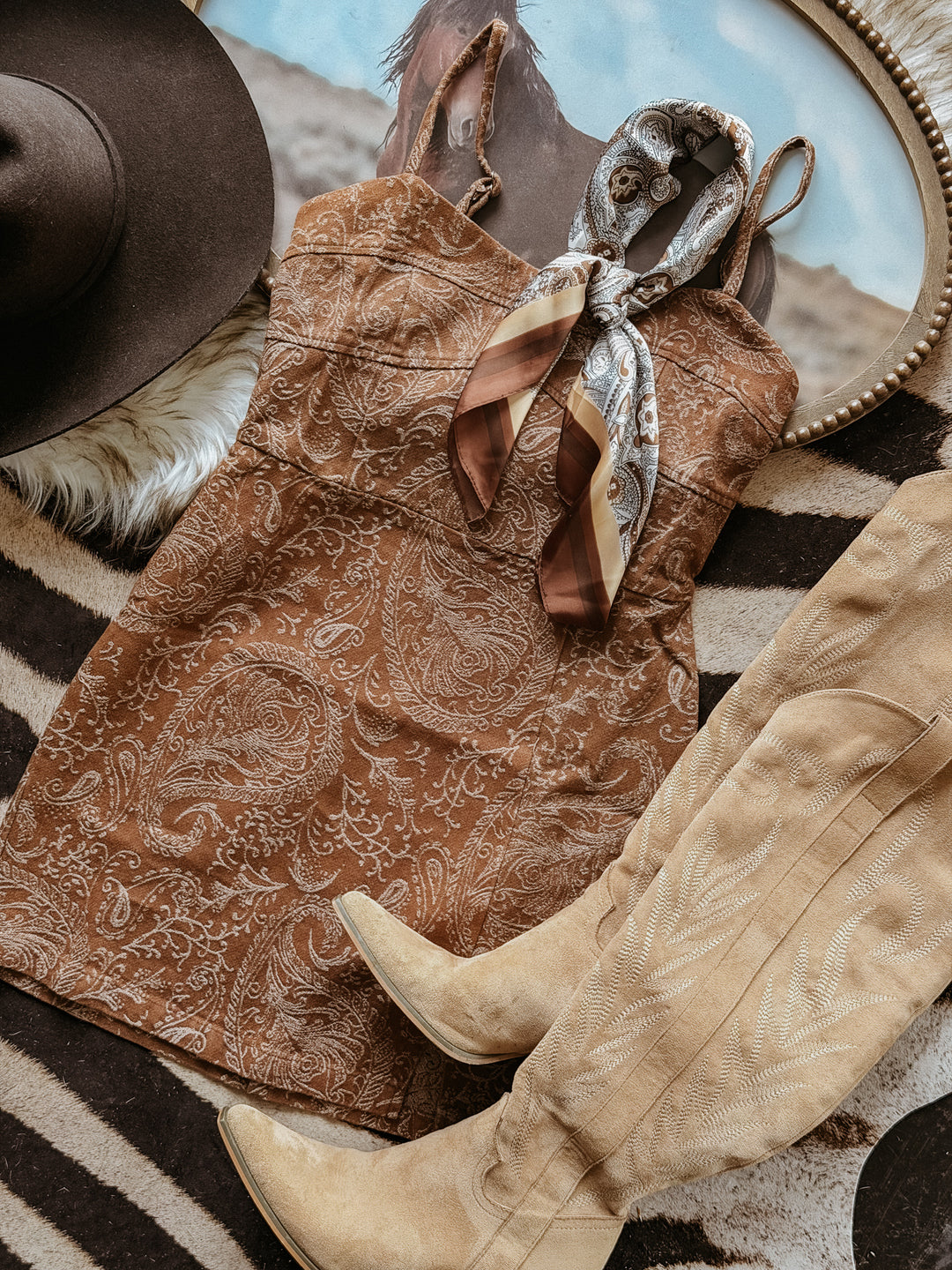 Copper Creek Paisley Mini Dress