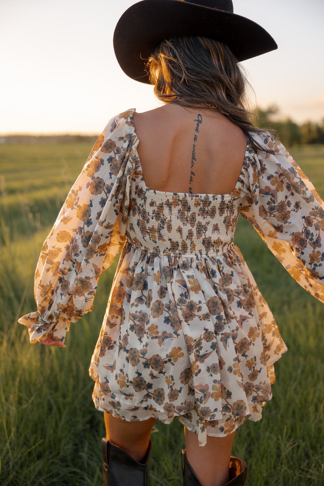 Saddle Bloom Floral Romper PRE ORDER 9/25
