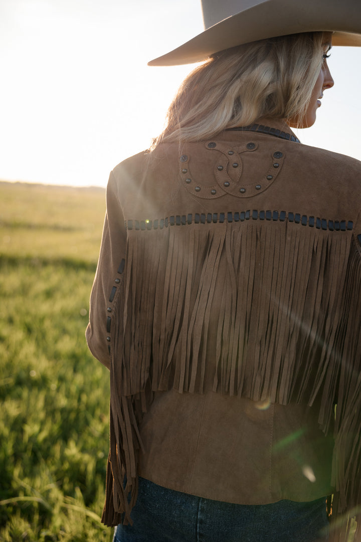 Jaqueta Camel Horse Shoe