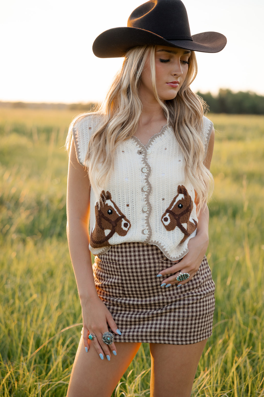Horse Patch Sweater Vest