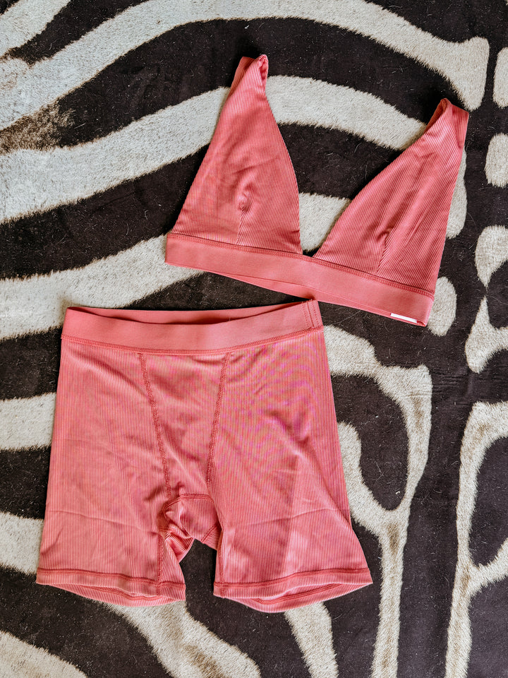 Bra &amp; Biker Short Lounge Set