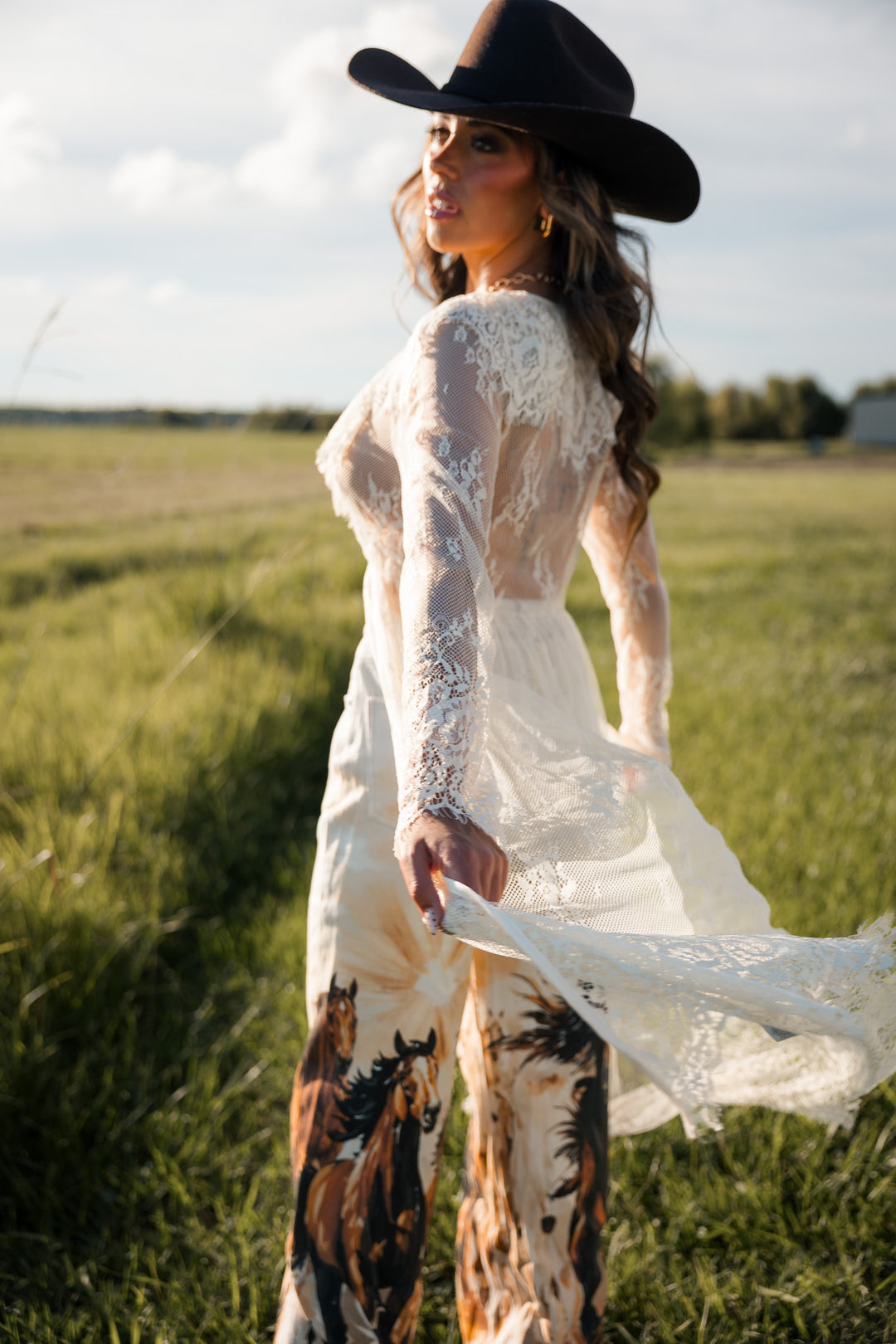 Ivory Lace Duster Top