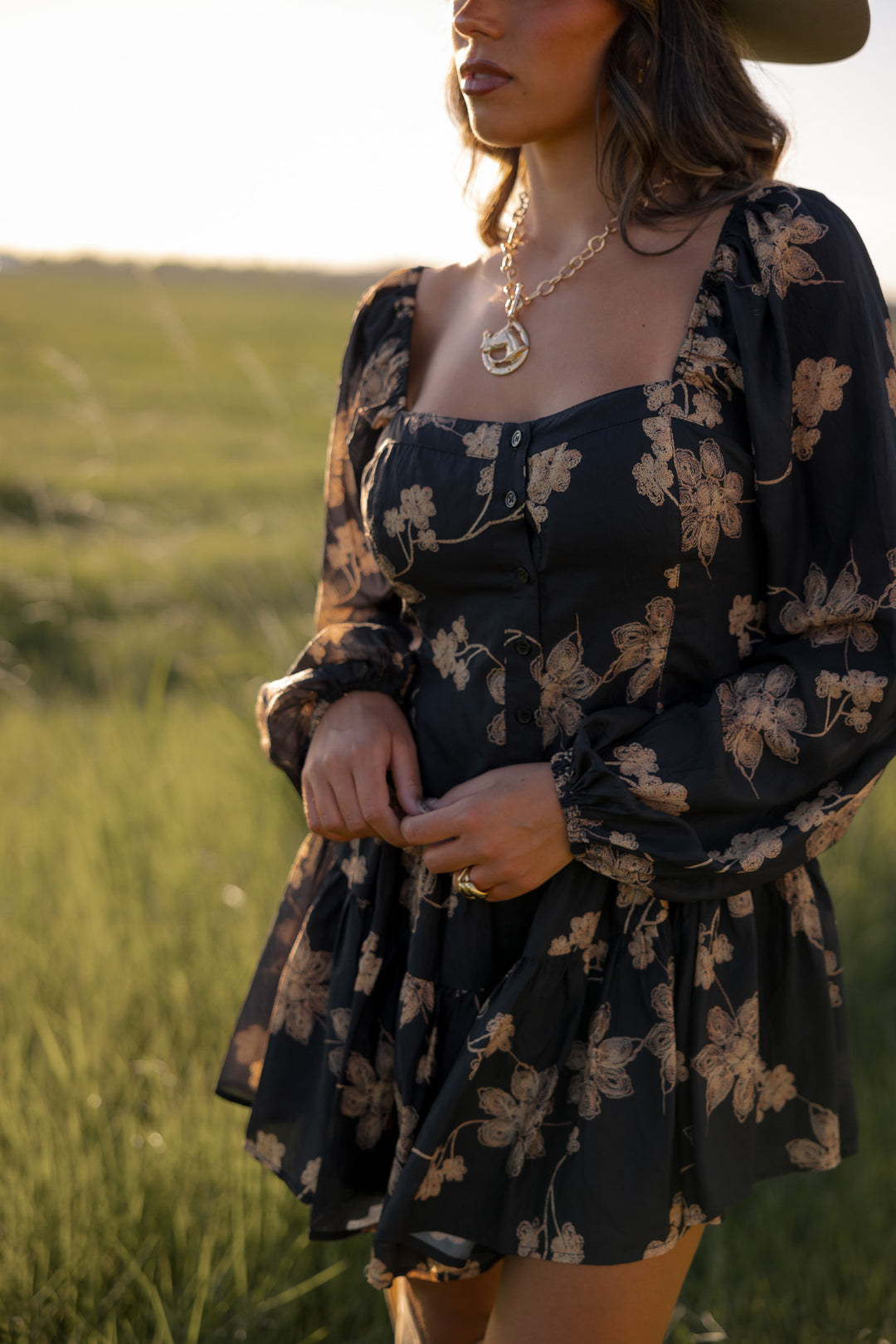 Black Floral Corset Romper PRE ORDER 9/25