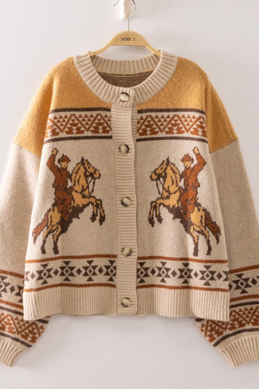 Natural Cowboy Knit Cardigan PRE ORDER 10/2