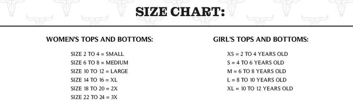 Size chart for women&
