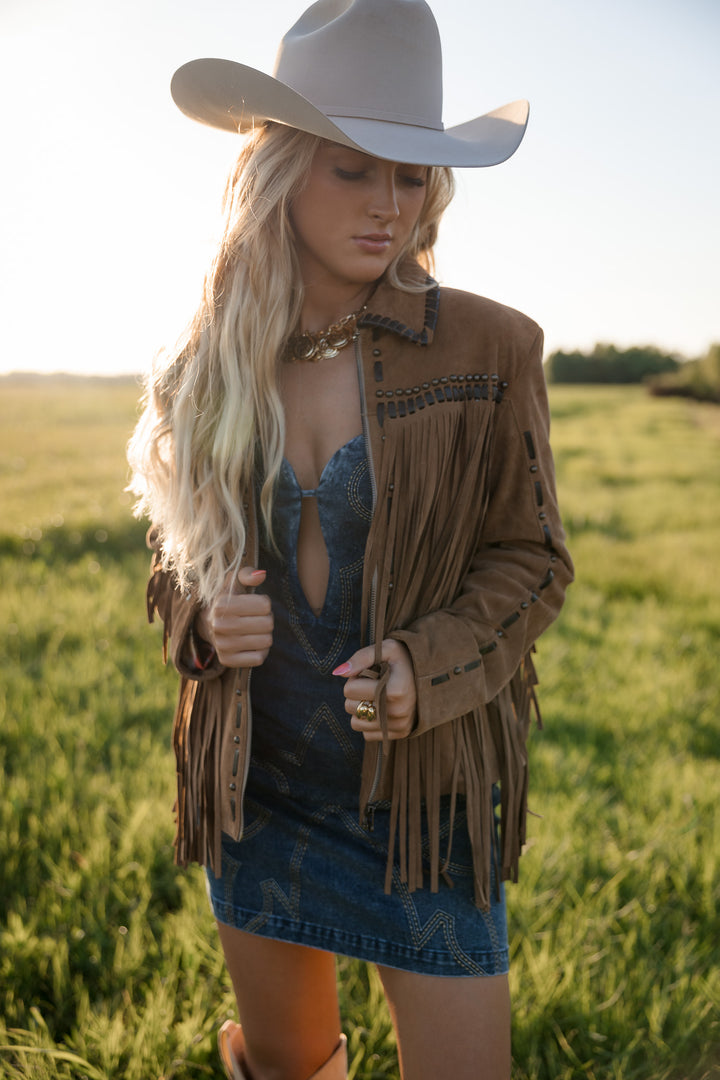 Jaqueta Camel Horse Shoe