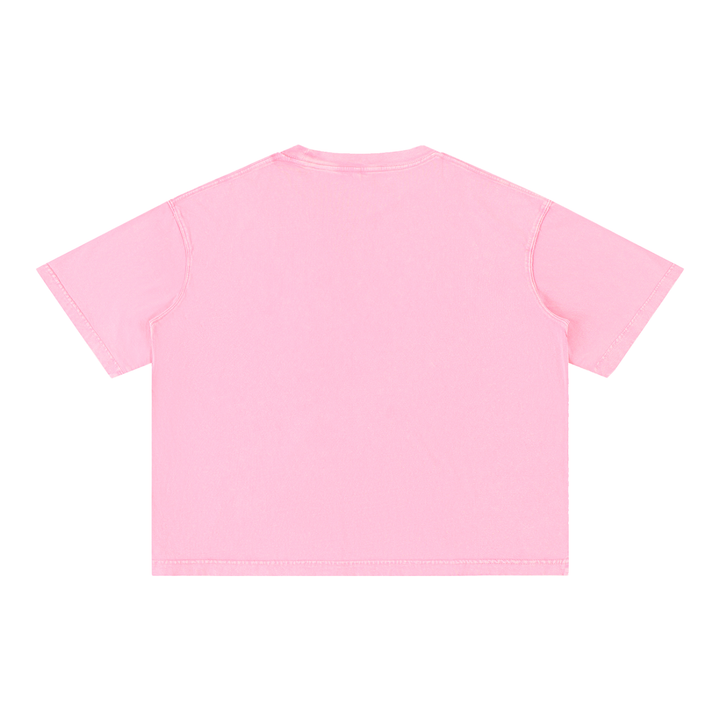 Horses &amp; Bows Vintage Wash Boxy Cotton Graphic Tee