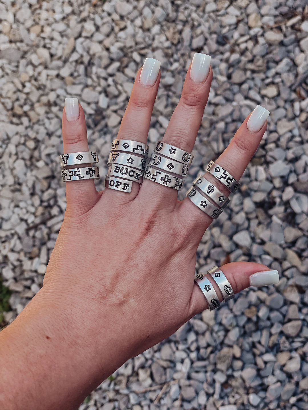 Hand Stamped Ring – Choose Your Design | Handmade