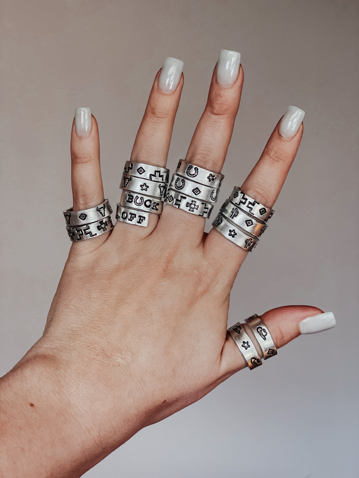 Hand Stamped Ring – Choose Your Design | Handmade