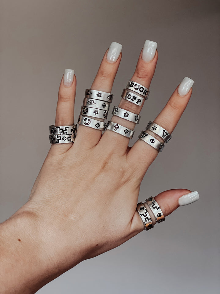 Hand Stamped Ring – Choose Your Design | Handmade