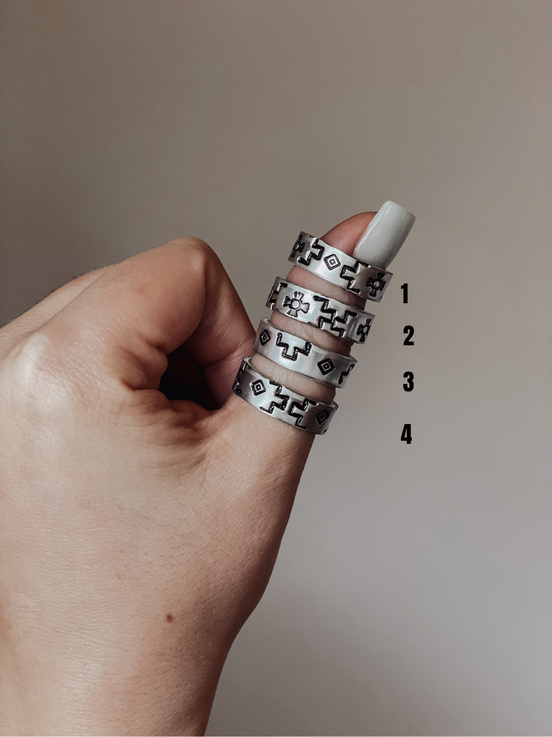 Hand Stamped Ring – Choose Your Design | Handmade