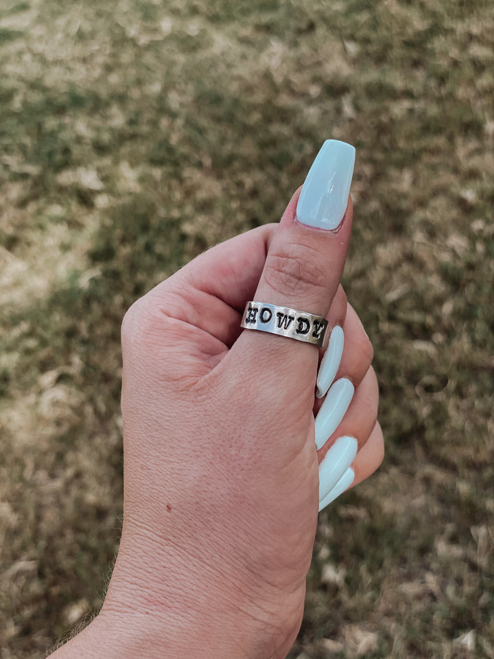 HOWDY Hand Stamped Ring | Handmade